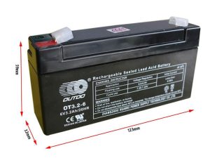 pin sạc acquy 6V/3.2Ah - Cân điện tử Phúc Hoàng